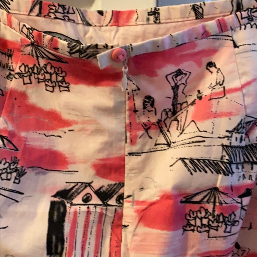Axcess pink skirt with beachy print, size 10 - Picture 3 of 5